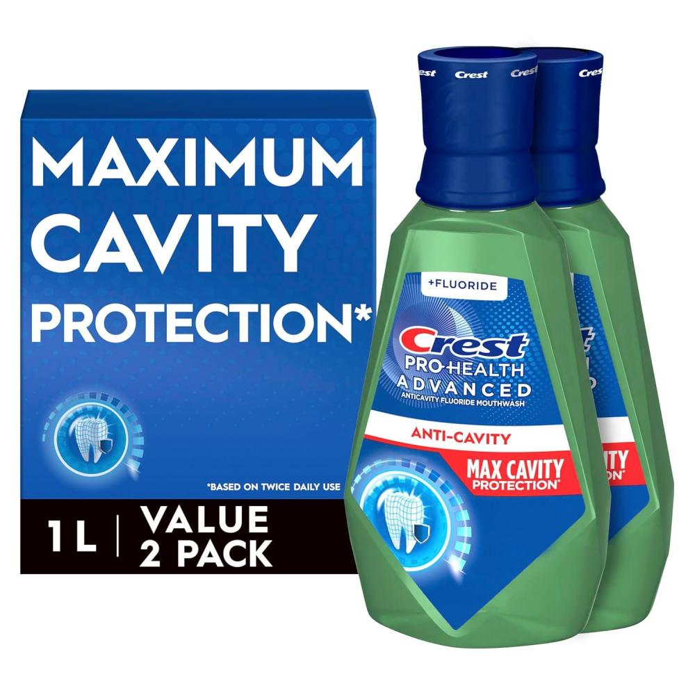 image:imageCrest ProHealth Advanced Maximum Cavity Protection Mouthwash  Mild Mint  2x1L