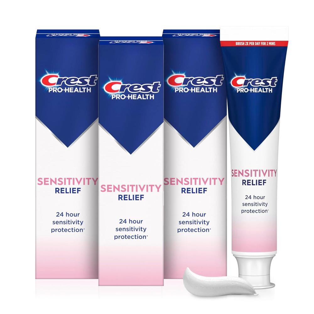 image:imageCrest Sensitivity Toothpaste 48 oz 3 Pack Relieves Sensitivity Strengthens Gums Anticavity Clinically Proven Antibacterial Toothpaste