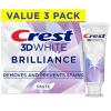 image:imageCrest 3D White Brilliance Bright Mint Teeth Whitening Toothpaste 43 oz Pack of 3 100 More Surface Stain Removal 24 Hour Active Stain Prevention Whiter Teeth in 3 Days