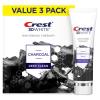 image:imageCrest 3D White Whitening Therapy Charcoal Deep Clean Invigorating Mint Teeth Whitening Toothpaste 46 oz Pack of 3 Anticavity Fluoride Toothpaste Gently Brightens Teeth Strengthens Enamel