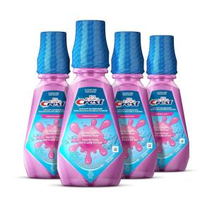 Crest Kid’s Anticavity Fluoride Rinse, Bubblegum Rush, Pack of 4(16.9 Fl Oz (Pack of 4))