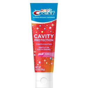 Kid’s Crest Cavity Protection Bubblegum Flavor Toothpaste Gel Formula, 4.2 oz(Bubblegum)