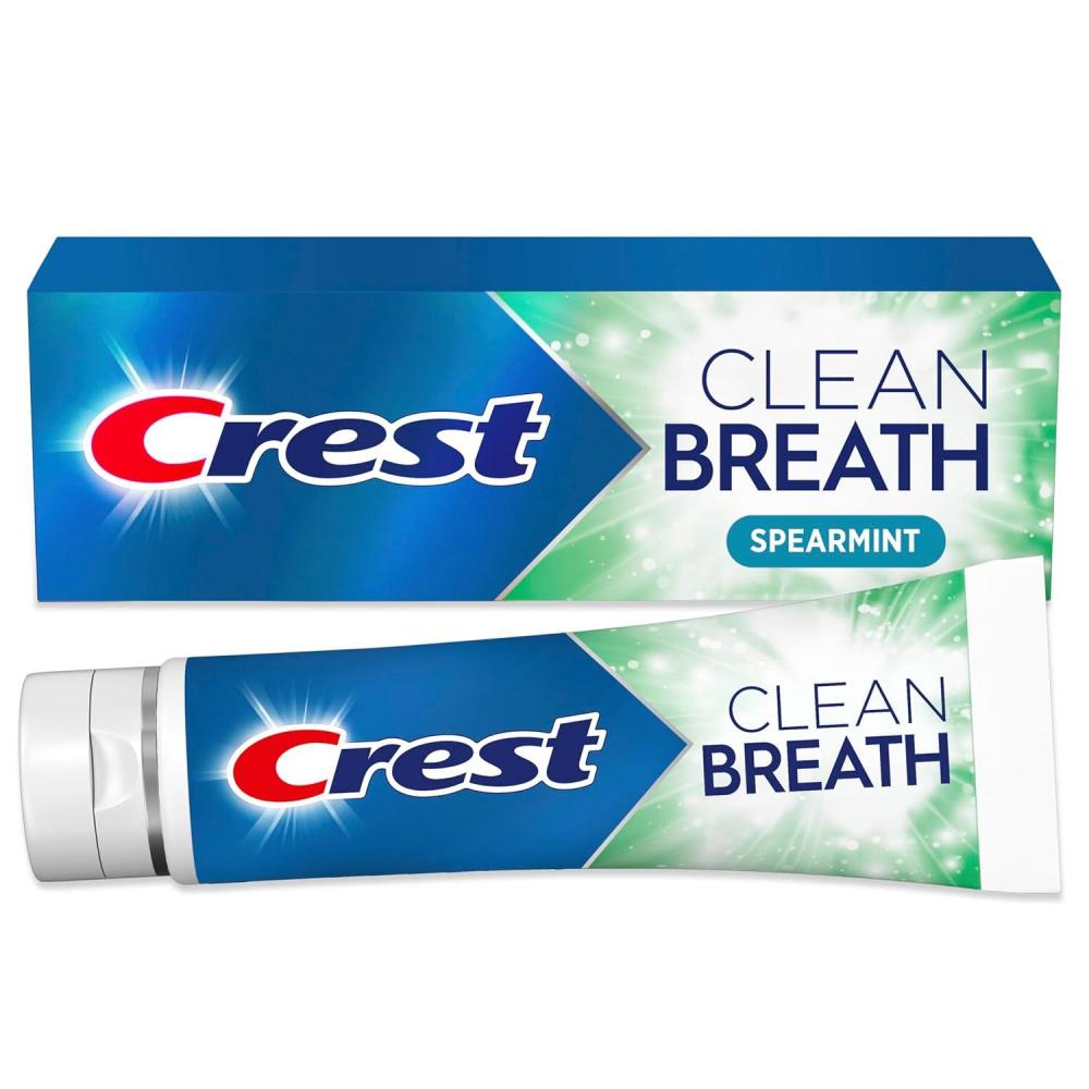 image:imageCrest Toothpaste Clean Breath Smooth Mint 33oz Pack of 3  Neutralizes Bad Breath Antibacterial Protection Fights Cavities Freshens Breath Gently WhitensSpearmint
